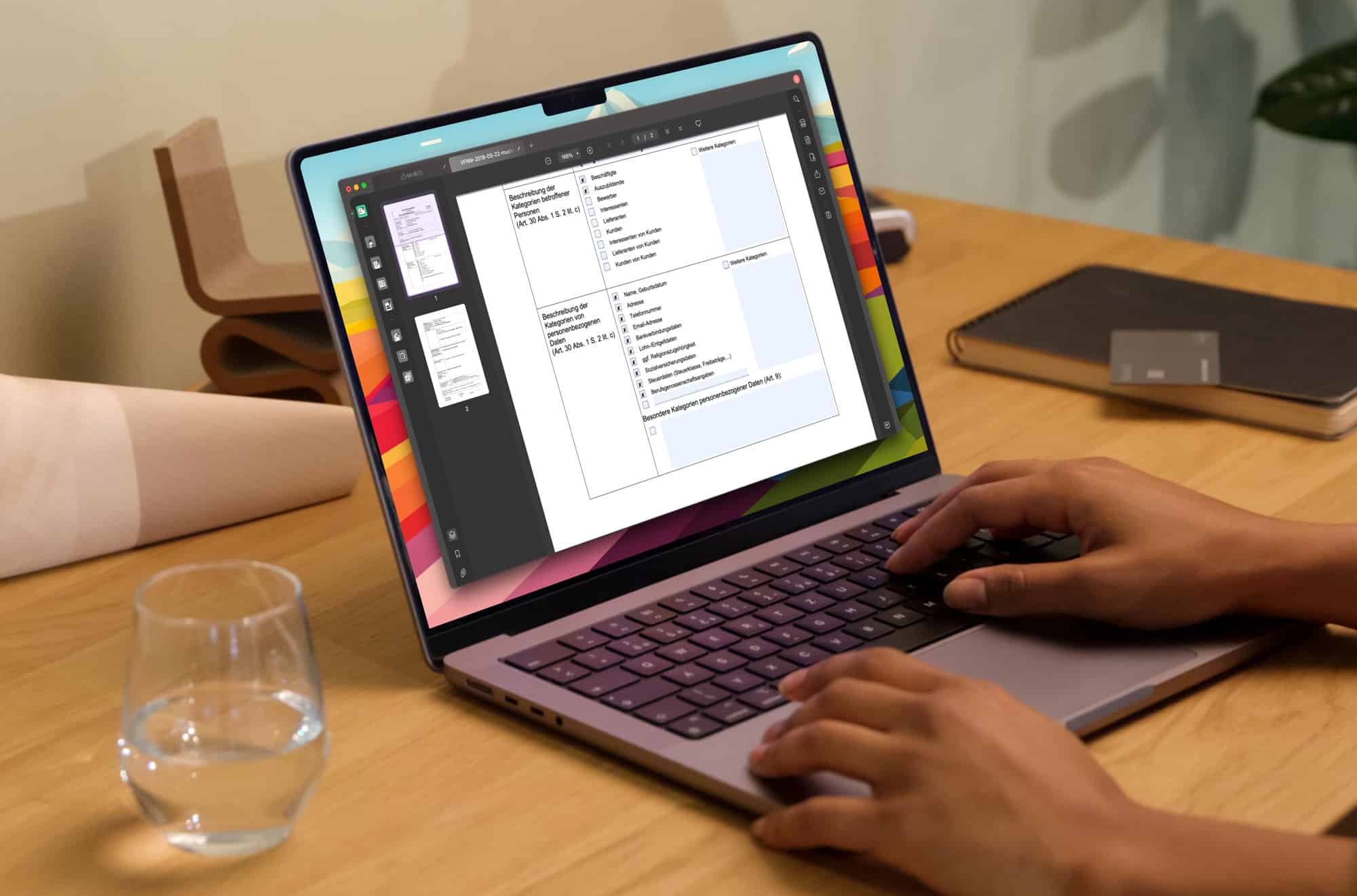 Formular auf dem Mac ausfüllen