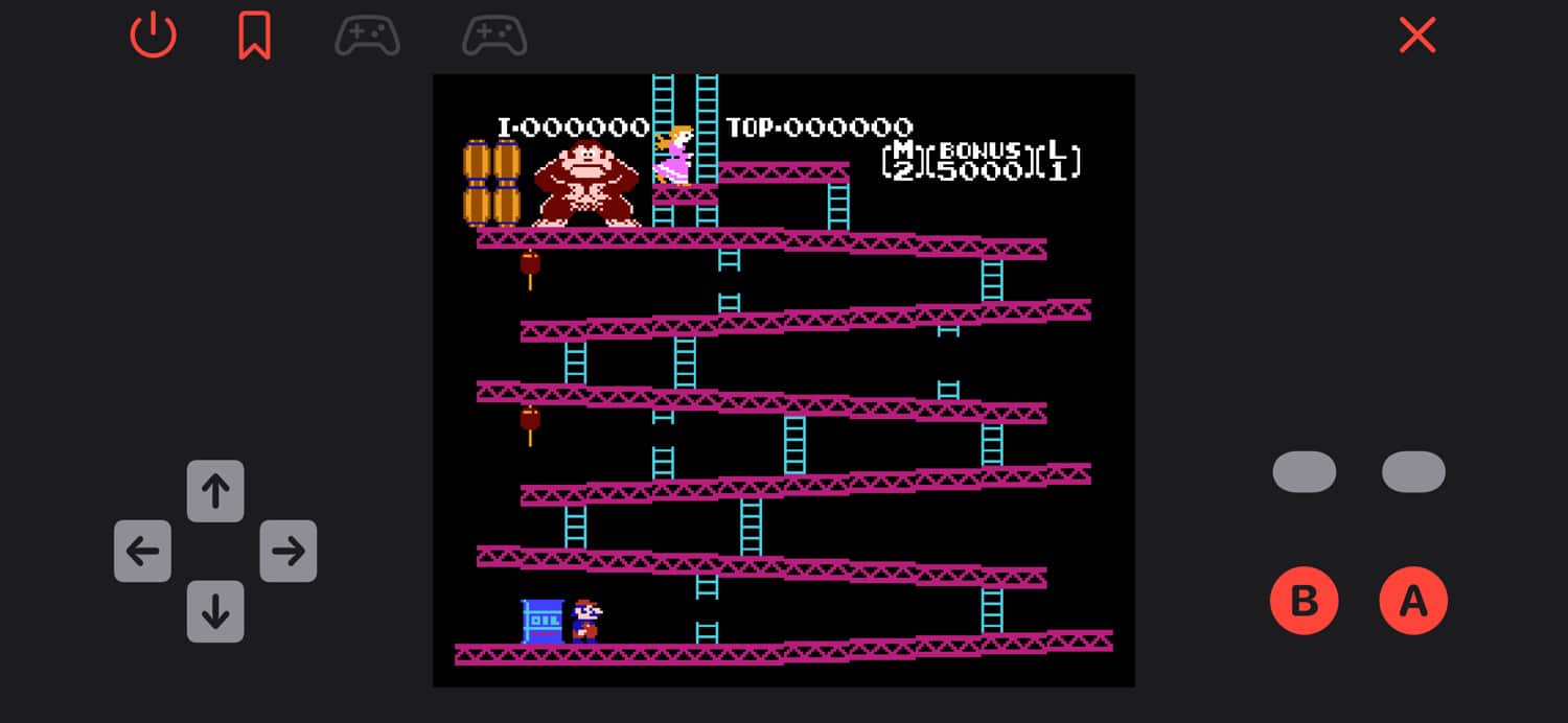 Donkey Kong auf dem iPhone mit dem NES Emulator