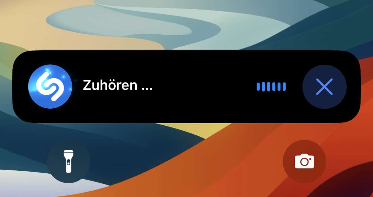 Live-Aktivität auf dem iPhone von Shazam