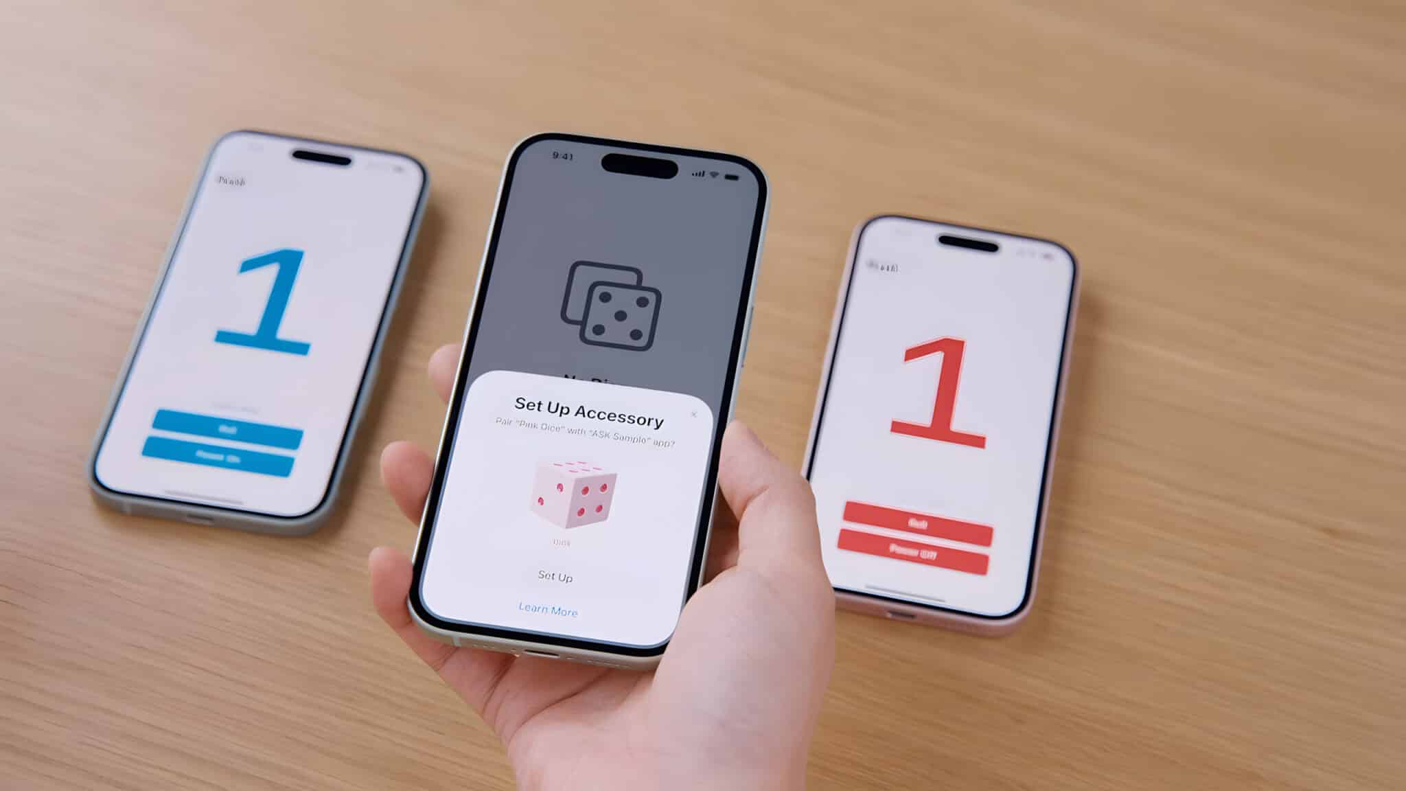 Eine Einrichtung von Zubehör auf einem iPhone