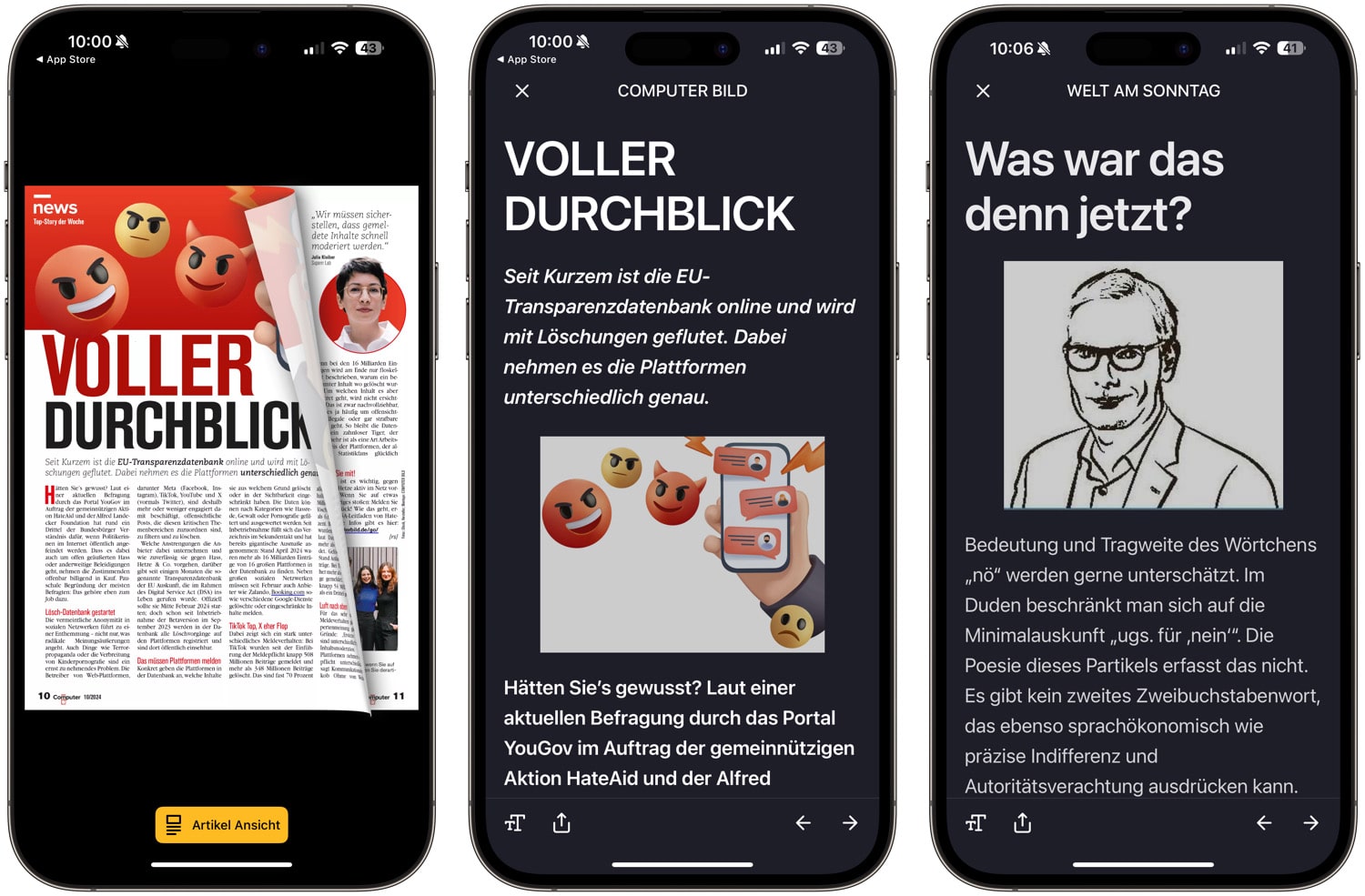 Zeitschriften mit der Readly-App auf dem iPhone lesen