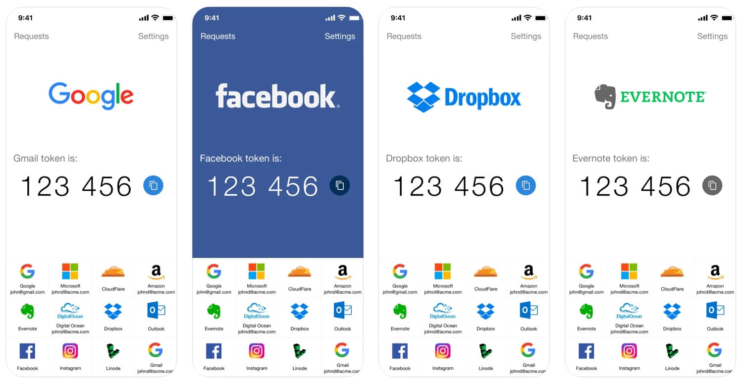 Vier iPhone-Screenshots von Twilio Autry