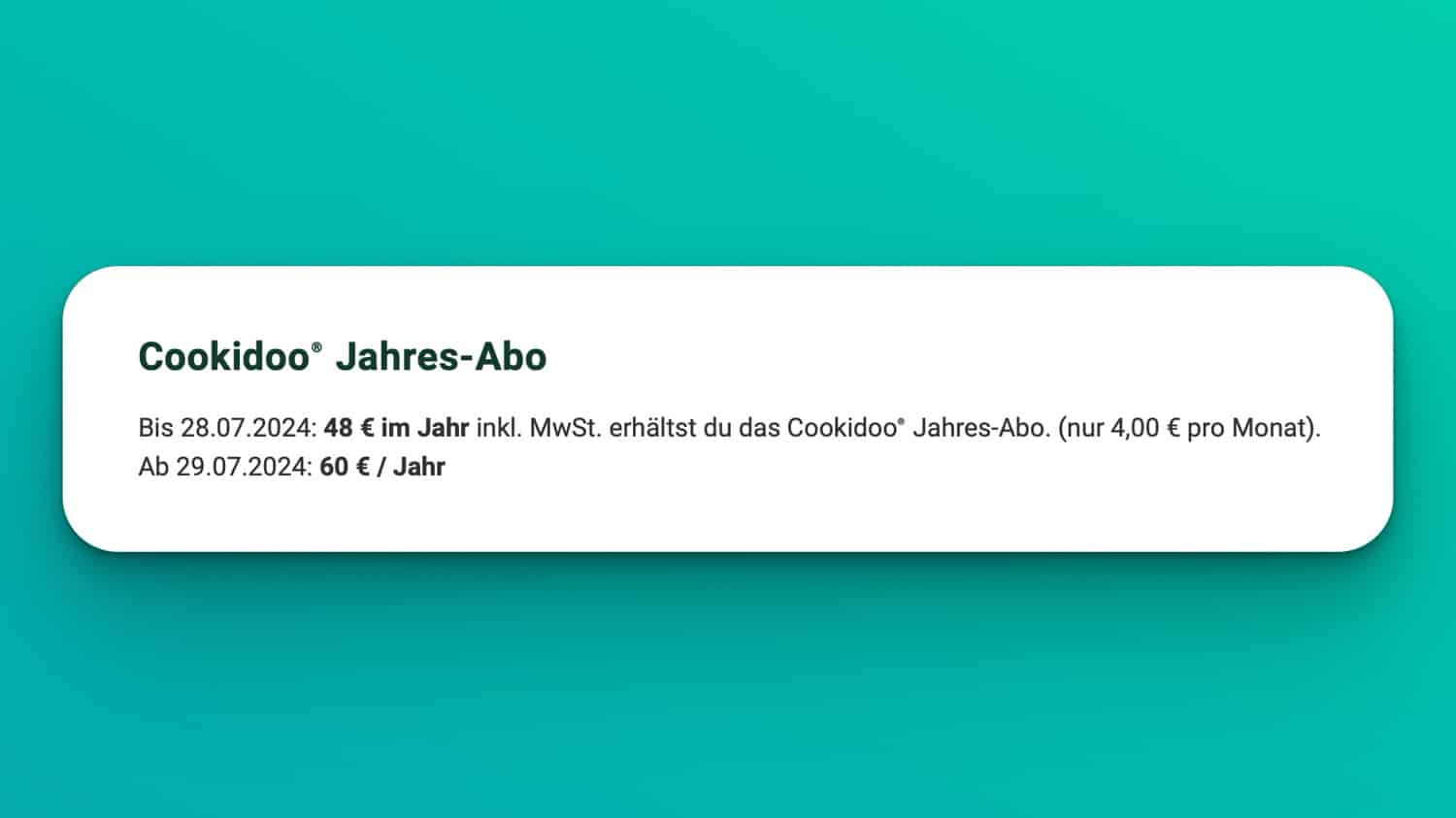 Text von Vorwerk zur Abo-Erhöhung von Cookidoo