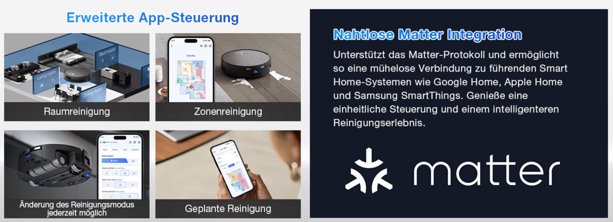 Ecovacs X11 OmniCyclone mit Matter.