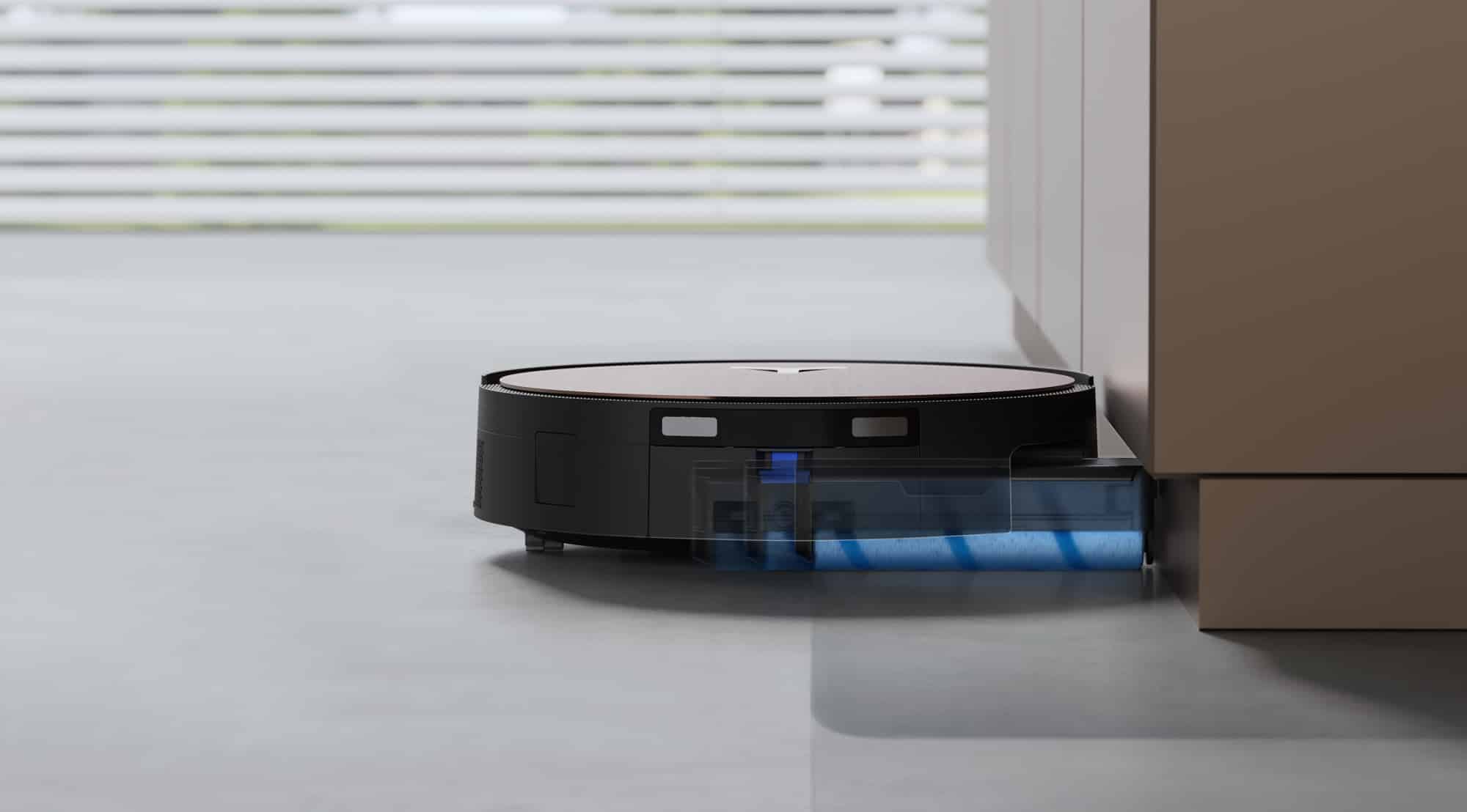 Ecovacs X11 OmniCyclone wischt an der Kante.