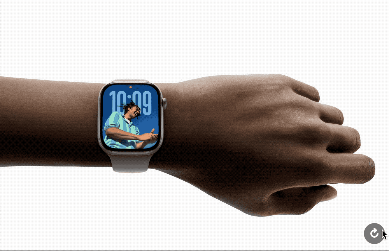 Wrist Flick Geste auf der Apple Watch.