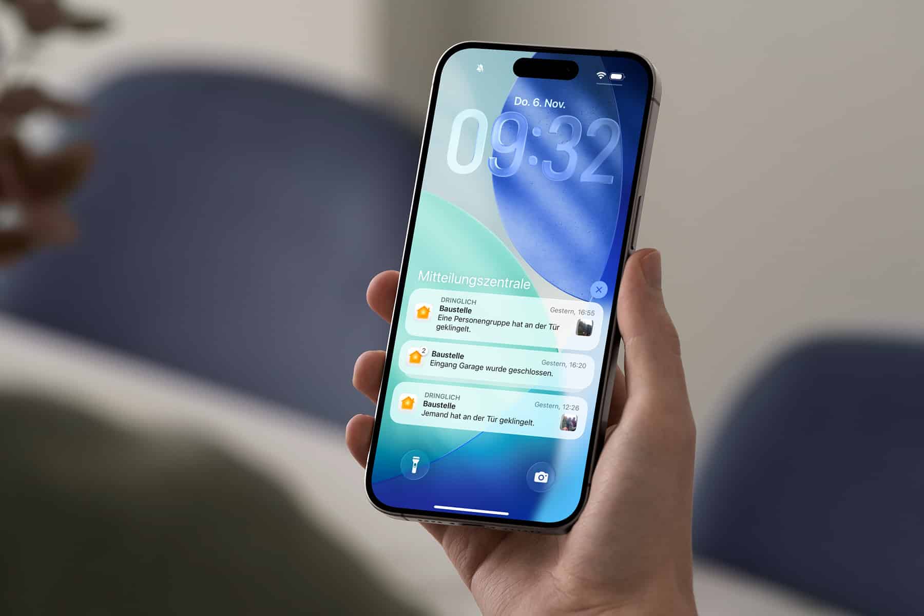 Mitteilungen in iOS 26.1.