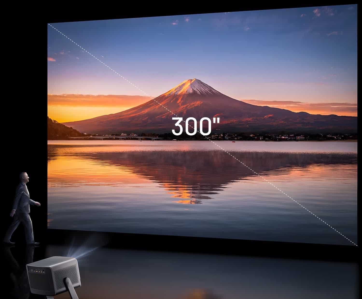 Dangbei DBOX02 Pro projiziert ein 300 Zoll großes Bild