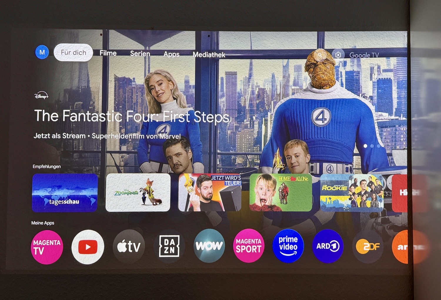 Google TV auf dem Dangbei DBOX02 Pro