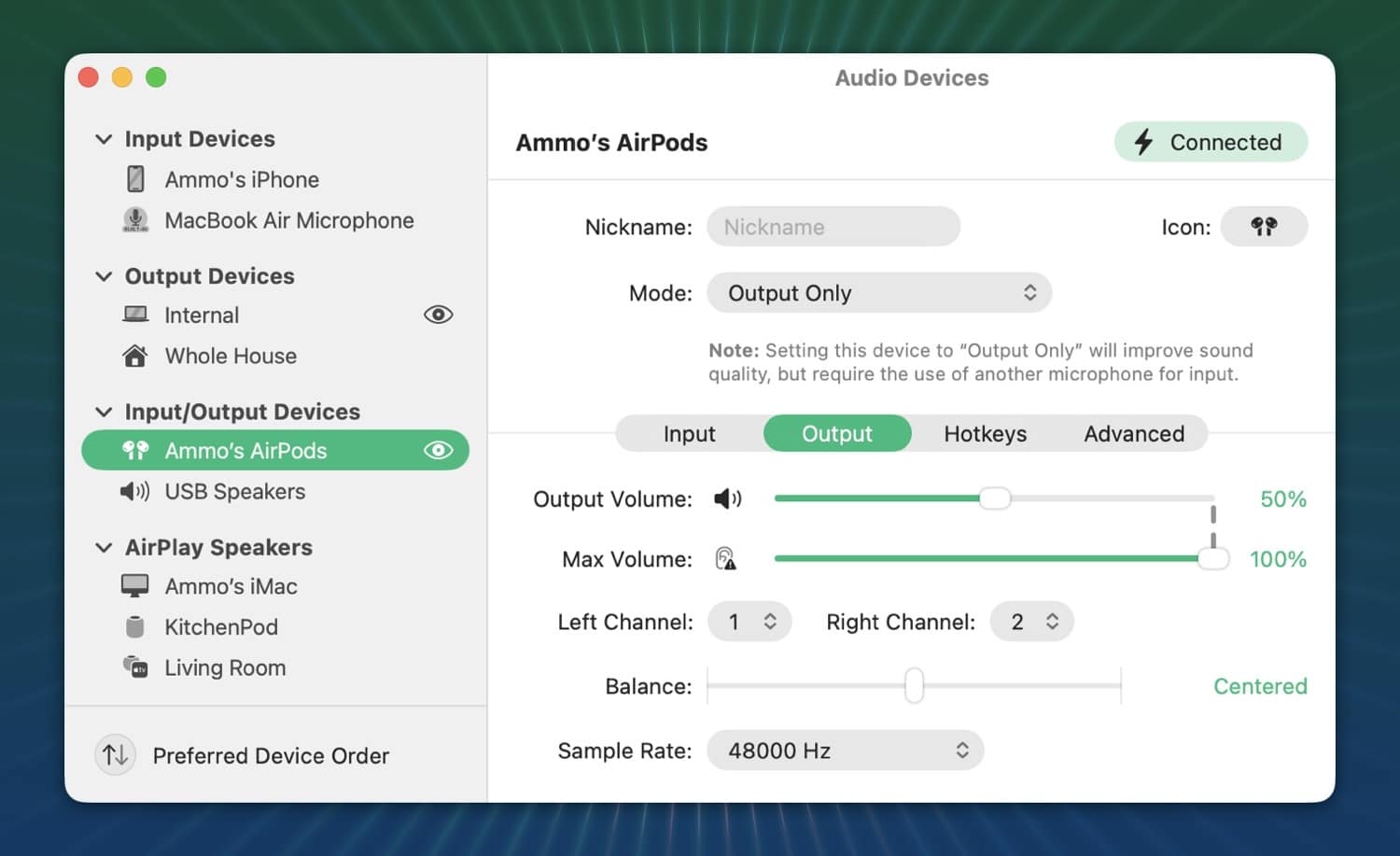 SoundSource 6-Screenshot auf einem Mac