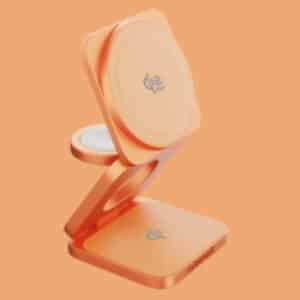 Cubenest 3-in-1 Ladegerät in Orange.