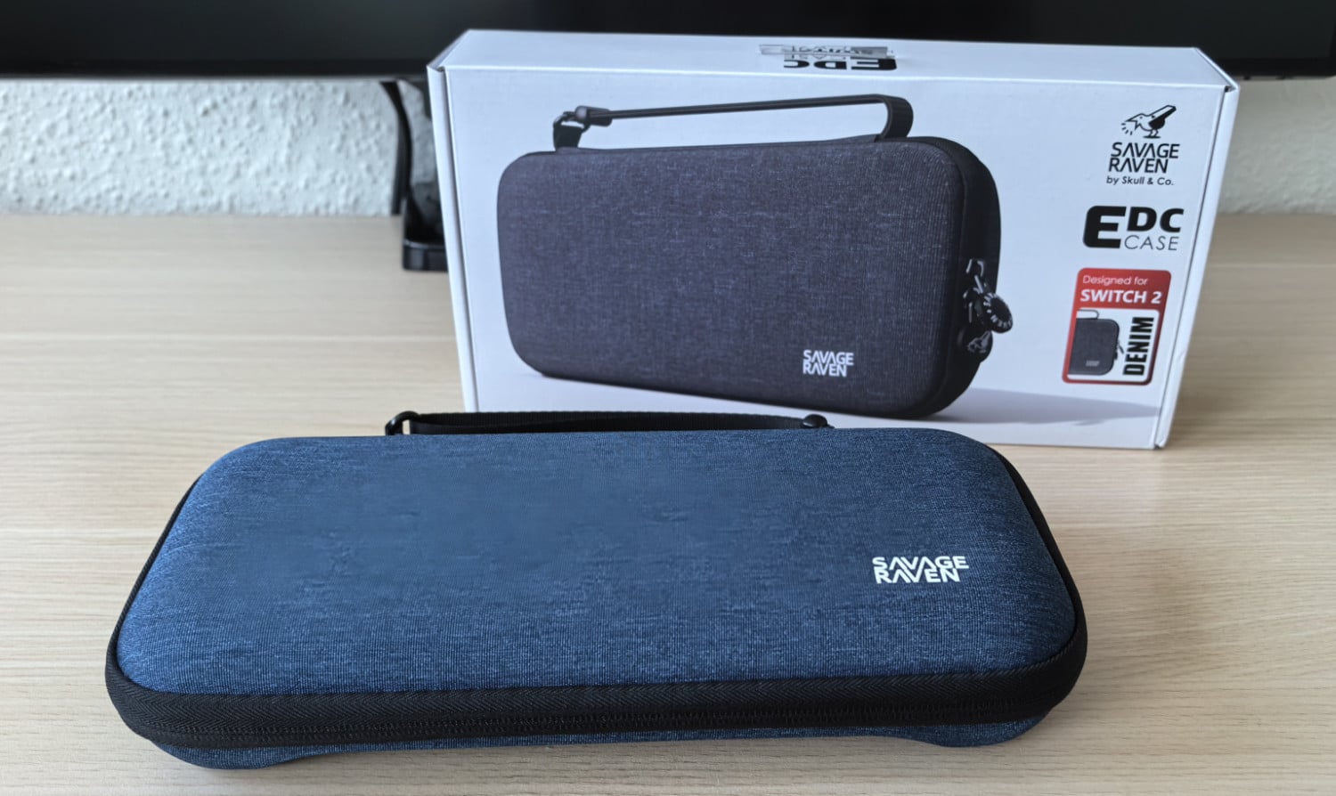 Savage Raven EDC Case in Denim mit Verpackung