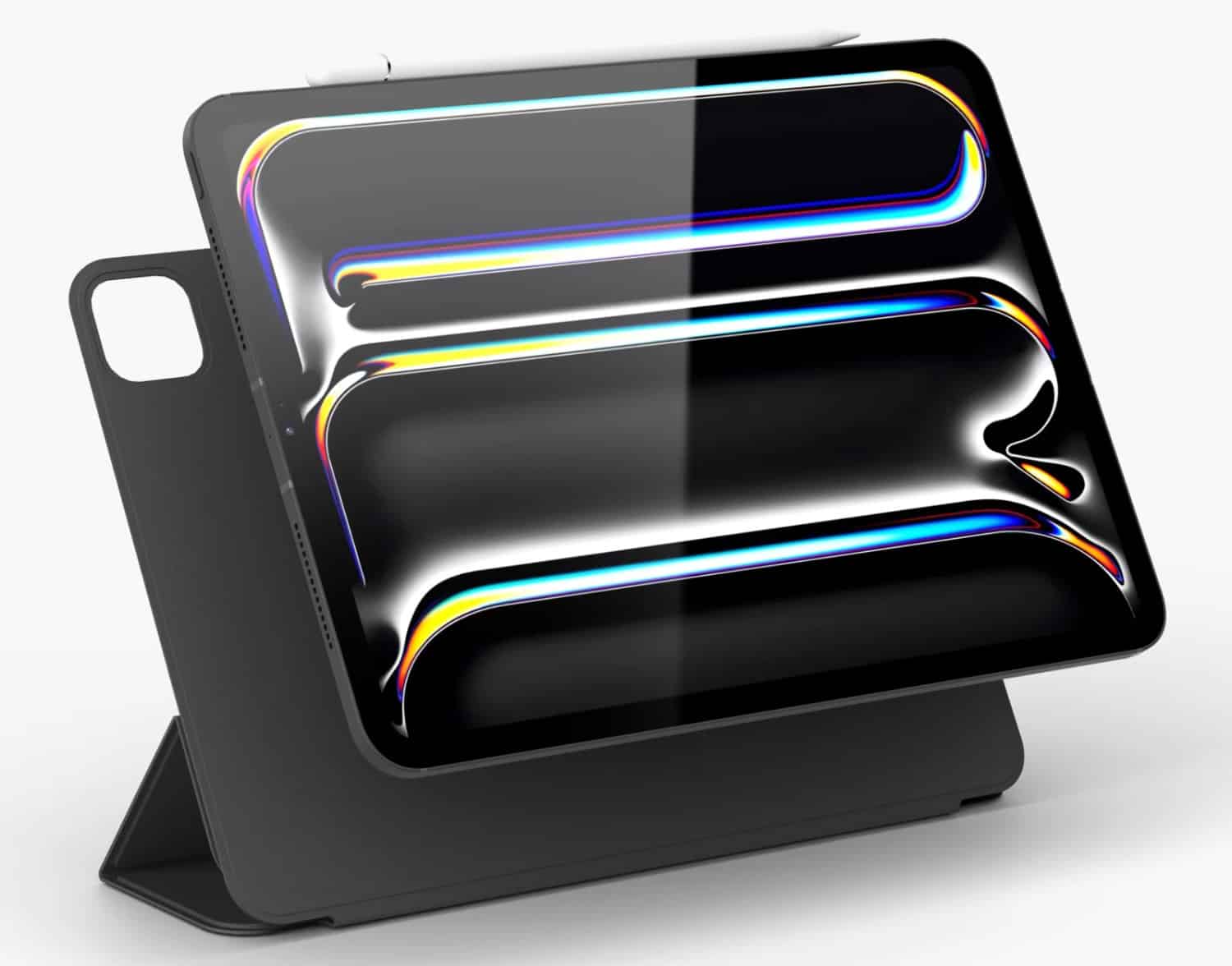 Aufgestelltes Vonmählen Foldable Folio mit einem iPad