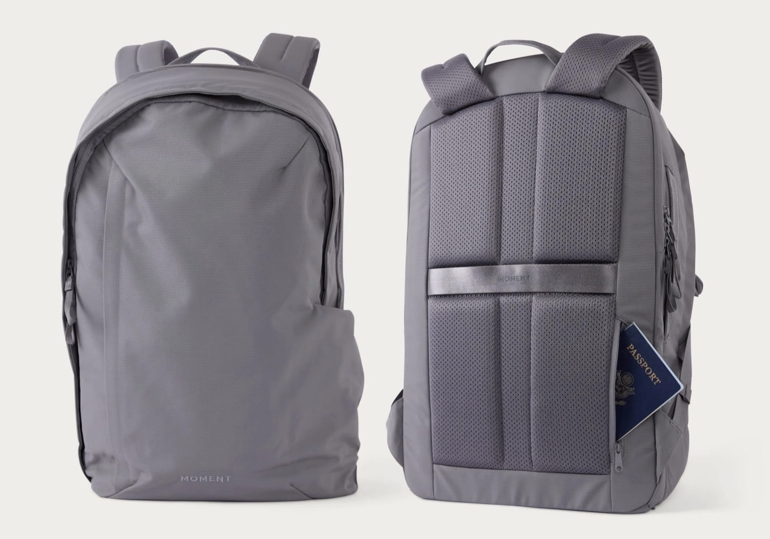 Der Rucksack von vorne und hinten
